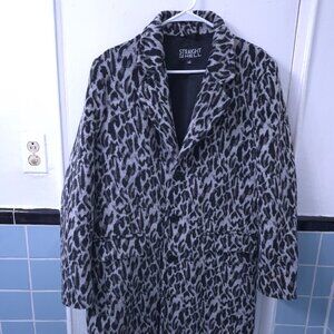 Straight To Hell, Deuce Leopard Fitted Coat, Wool-blend, Size M